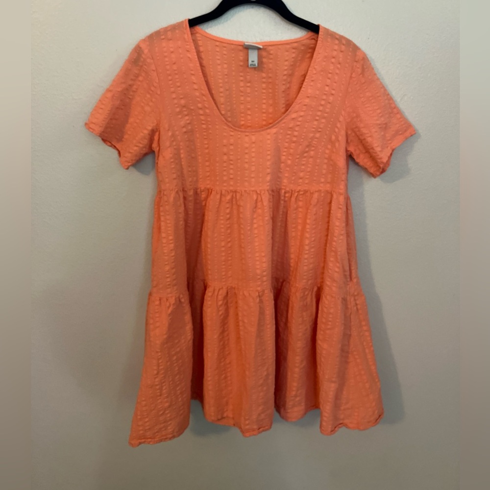 Bright Orange crinkle dress